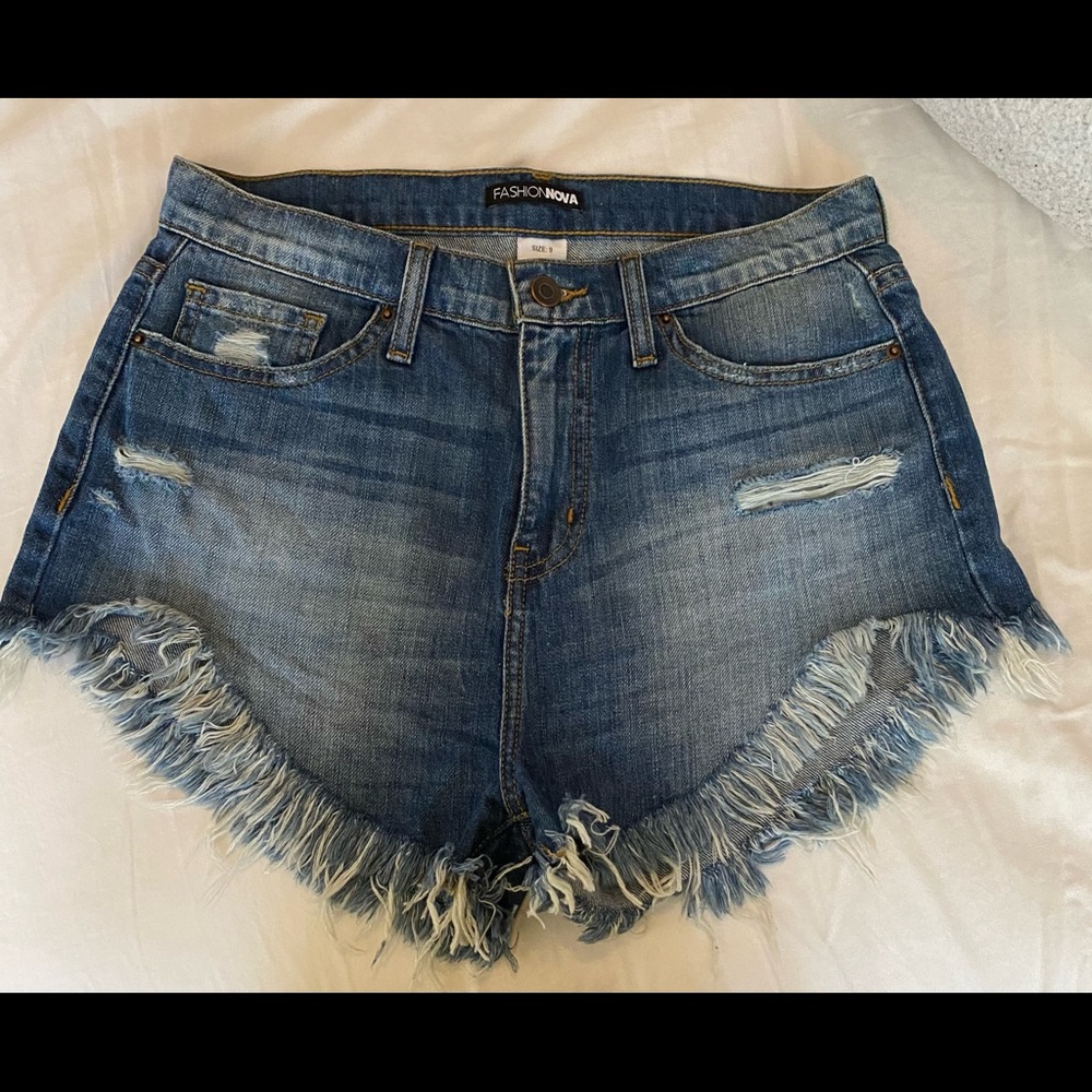 Fringe Jean shorts